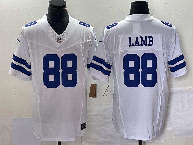 Men Dallas Cowboys #88 Lamb White 2023 Nike Vapor Limited NFL Jersey